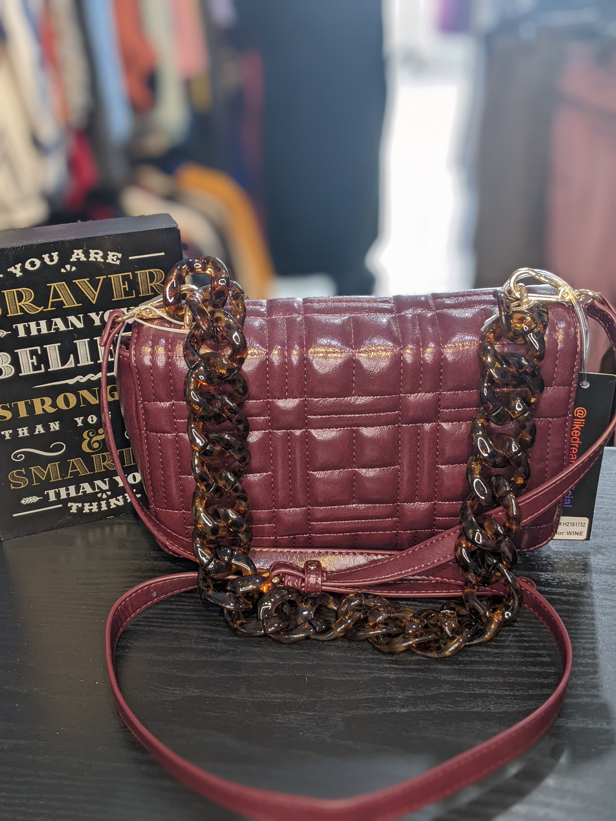 Like Dreams Plum Quilted Purse