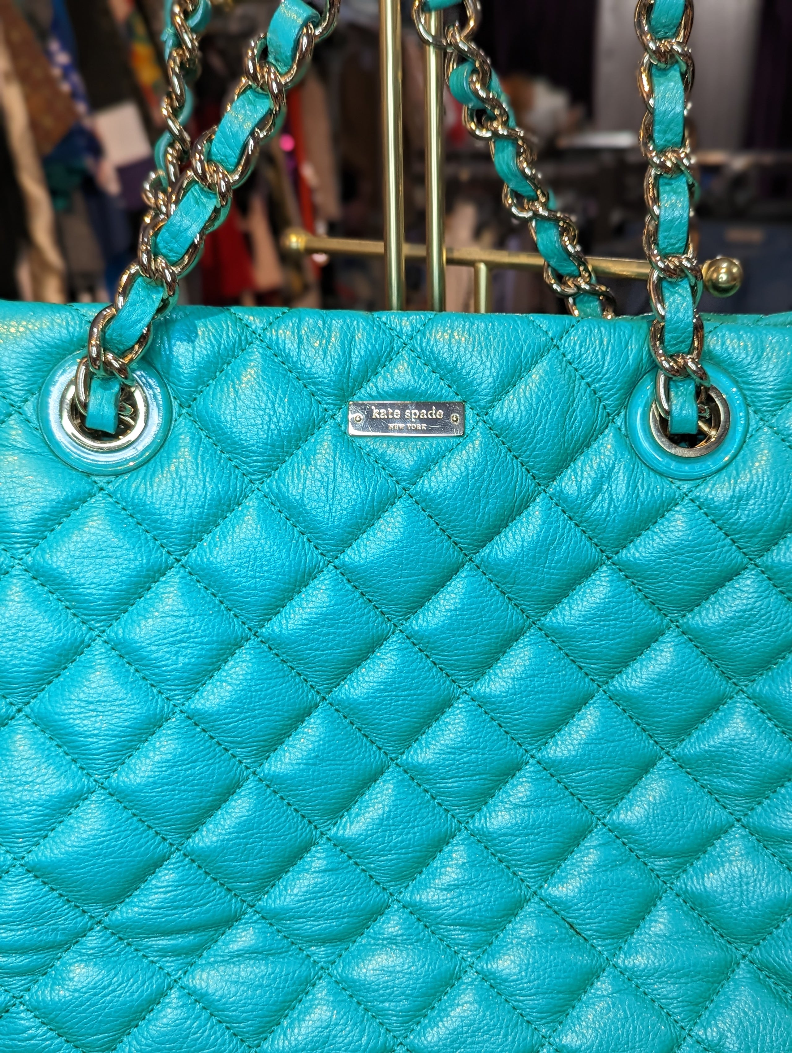 Cute womens teal good kate spade purse